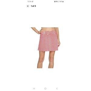 TAIL White Label Womens Hot Pink Black Striped Golf Skort W/Pockets Size M